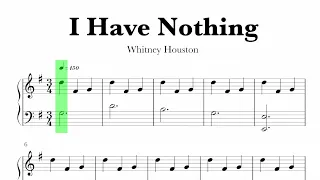 Whitney Houston - I Have Nothing Sheet Music