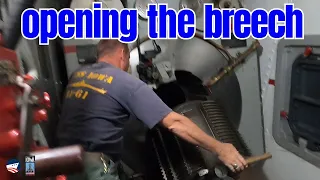 Opening The Breech On A 16 Inch Gun