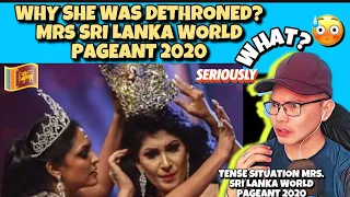 TENSE SITUATION AT MRS. SRI LANKA WORLD PAGEANT 🇱🇰 WHY SHE WAS DETHRONED? (REACTION)