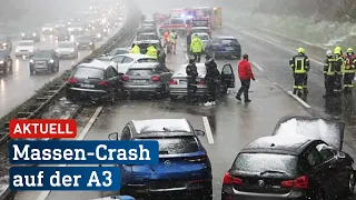 Massen-Crash auf der Autobahn - Unfall mit 14 Autos | hessenschau