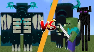 Colossus warden titan Vs Warden titan , Zombie titan , Ender colossus titan - Minecraft mob battle