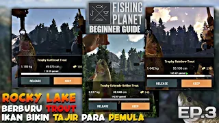 LEVELING GUIDE LEVEL 5 - 8 [FISHING PLANET MOBILE INDONESIA] ROCKY LAKE GUIDE EP. 3