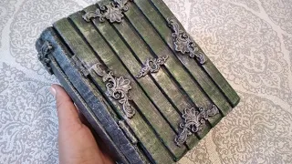 Diy🌼Винтажная  шкатулка - книга своими руками 🌼great cardboard idea