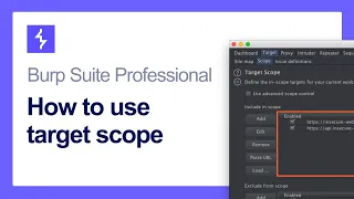 How to use target scope in Burp Suite