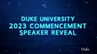 2023 Commencement Speaker Reveal