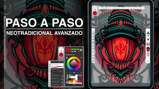 Entendiendo el tatuaje | diseño NEO-TRADICIONAL explicado desde 0 - real time tattoo design