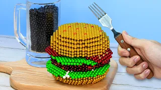 American Style BURGER 🍔 | Magnet Stop Motion Cooking ASMR