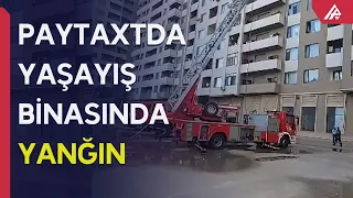 Bakıda çoxmərtəbəli yaşayış binasında yanğın oldu – APA TV