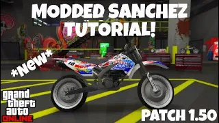 *NEW* HOW TO GET A MODDED SANCHEZ WITH ROAD WHEELS ON GTA 5 ONLINE AFTER PATCH 1.50!