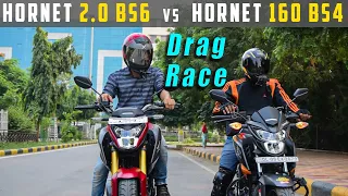 2020 Hornet 2.0 BS6 vs Hornet 160r BS4 " Drag Race " | Rider Veer Ji