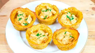 ¡La Mejor Receta para Hacer Tostones Rellenos sin Tostonera! Te Sorprenderás.