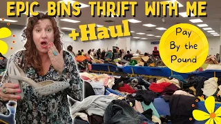 Thrift With Me AT THE BINS ~ PAY BY THE POUND $ ~ Goodwill OUTLET BINS HAUL ~ Thrift Haul To Resell