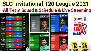 SLC Invitational T20 League 2021 All Team Squad Schedule |SLC Invitational T20 League Live Streaming