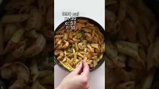 Garlic Shrimp Pasta - 390 cal, 30g protein