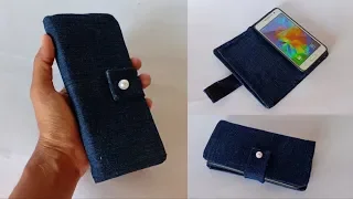 DIY How To Make Hp Cases From Used Jeans | Diy Phone Case From Old Jeans