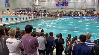 Ava Whitaker wins girls 100 Fly with a 53.03 | A Final | 2022 UIL 6A State