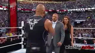 The Rock  26 Ronda Rousey Vs Triple H  26 Stephanie McMahon WrestleMania 31