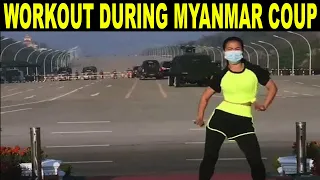 Viral Video Purportedly Shows Woman Performing Aerobics During Myanmar Coup (Reaction)