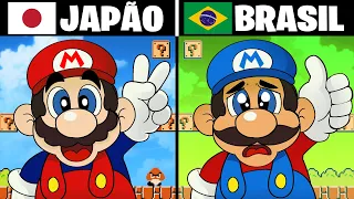 Jogos JAPONESES que são DIFERENTES no BRASIL e no resto do MUNDO