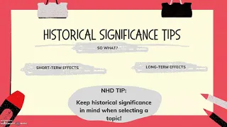 NHD Quick Tip: What is Historical Significance?