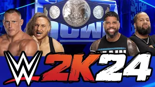 The Usos vs Brawling Brutes - Smackdown Tag Team Championship Match (WWE 2K24)