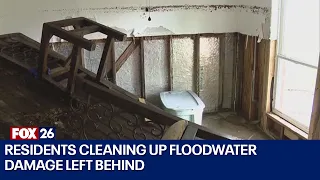 Houston-area homeowners cleaning up after flooding