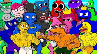 MUSCLE RAINBOW FRIENDS ATTACK BASE MUSCLE POPPY PLAYTIME! Cartoon Animation