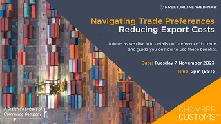 Navigating Trade Preferences: Reducing Export Costs - ITW 2023