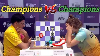 Magnus Carlsen vs Vishy Anand || Blitz Chess 2023