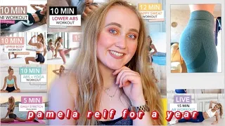 A YEAR OF DOING PAMELA REIF WORKOUTS... my experience + the results!!