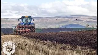 Spring tillage 2024 - Ploughing comences in Cumbria, Valtra in the Eden valley.