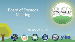 RVSD Board of Trustees Meeting - January 26, 2021