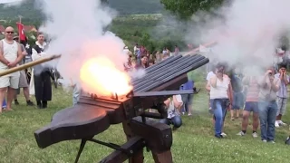 Firing a volley gun