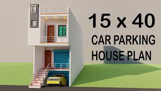 Besment Car Parking Shop with House Plan,3D 15x40 Dukan Or Makan Ka Naksha,New House Design
