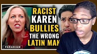 Racist Karen Calls Cops On The Wrong Latin Man| Paradigm Studios Reaction