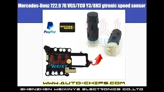 How to repair mercedes-Benz 722.9 7G VGS/TCU Y3/8N3 gtronic speed sensor by WWW.AUTO-CHIPS.COM