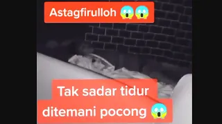 Viral Pria ini tidur Bareng Pocong..! 5 Penampakan Hantu yg Terekam Kamera