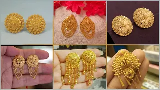 Latest Gold Tops Earrings Designs/Latest Gold Stud Earnings Designs