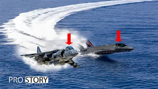 Ukrainian Pilot Performs Short Takeoff & Vertical Landing on F-35B & AV-8B Harrier II