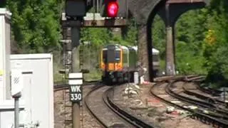 South West Trains at speed through Surbiton