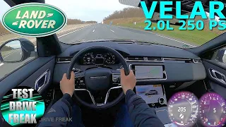 2021 Range Rover Velar P250 R-Dynamic 250 PS TOP SPEED AUTOBAHN DRIVE POV