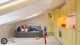 NEVER TOO SMALL: Vibrant Attic Transformation, Madrid 42sqm/452sqft