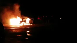 В Александровске-Сахалинском сгорел Nissan
