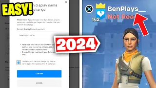 HOW TO CHANGE YOUR FORTNITE NAME IN 2024!