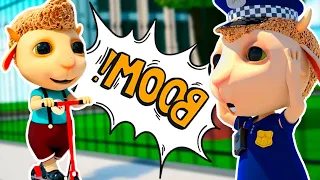 play in the school yard👮‍♂️👩‍🏫🧒scratched the police car👮‍♂️👩‍🏫🧒 We'll paint over the scratch