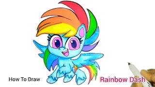 Rainbow Dash From My Little  Pony | How To Draw   Rainbow Dash From My Little Pony 🌈