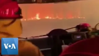 Firefighters Drive Into Huge Flames in Australia