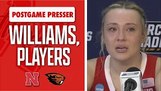 Nebraska Women's Basketball meets with the media after loss to Oregon State in NCAA Tournament I GBR