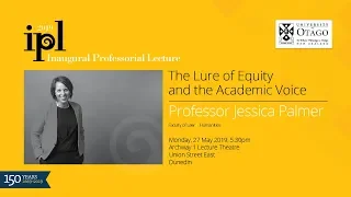 IPL Jessica Palmer "The Lure of Equity and the Academic Voice"