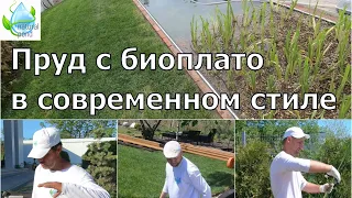 Пруд с биоплато в современном стиле